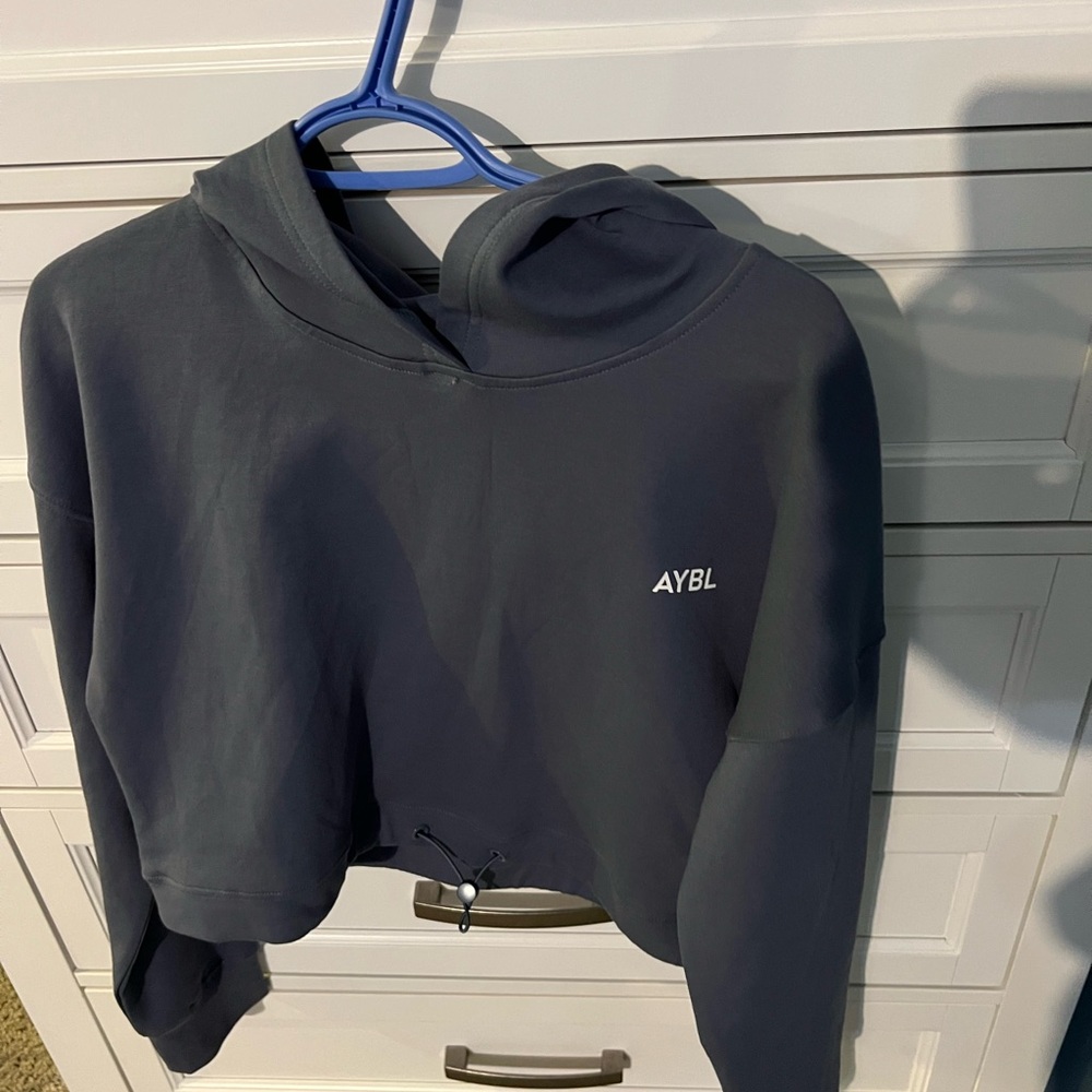 AYBL Women's Black Cropped Hoodie